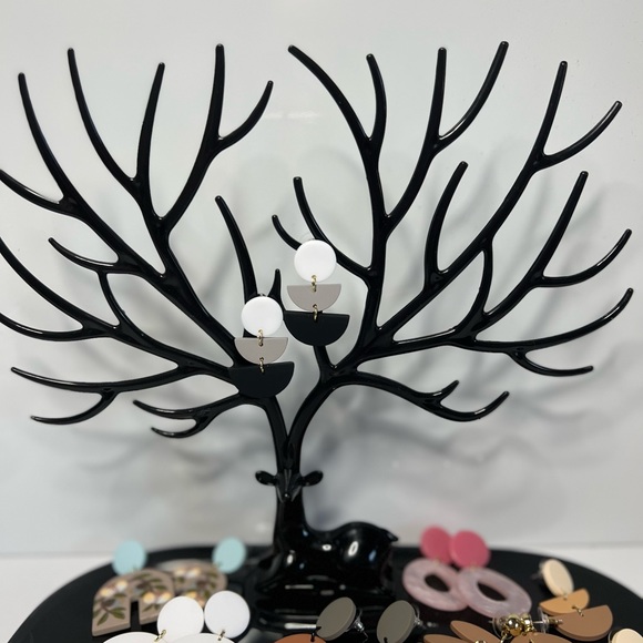 Handmade Polymer Clay Statement Earrings - Picture 3 of 3